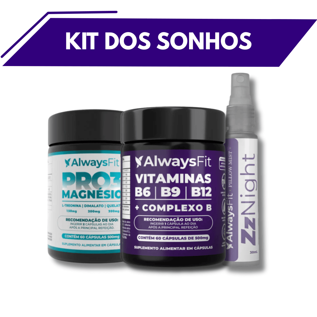Kit dos Sonhos: Complexo B, Pro3 Magnésio e ZZZNight Pillow Mist